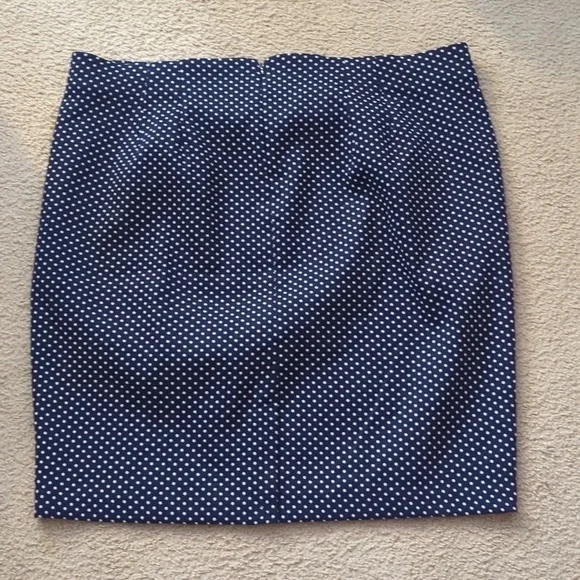 Talbots Navy & White Polka Dot Pull On Pencil Skirt Business Professional Sz 26 - Picture 3 of 4